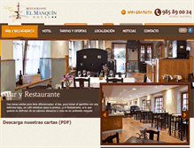 Tablet Screenshot of hotelmanquin.com